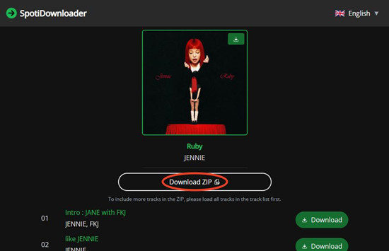spotifydown album download zip