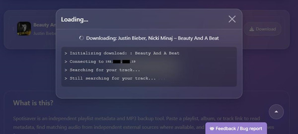 spotisaver downloading
