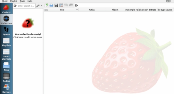 strawberry music player on linux