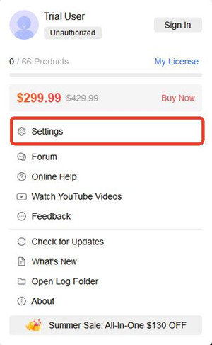 streamfab my account settings