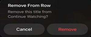tap remove to confirm removing netflx continue watching