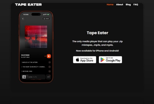 tape eater web page