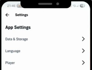 the language button in audible settings