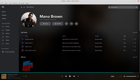 tidal hifi main interface