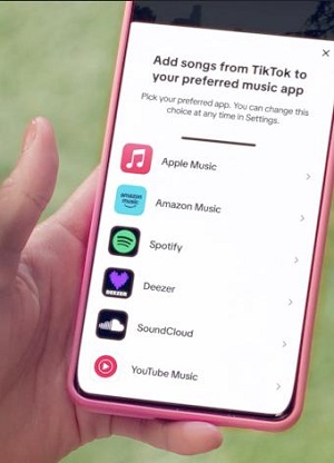 tiktok add to music app