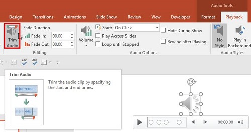 trim audio in powerpoint presentation