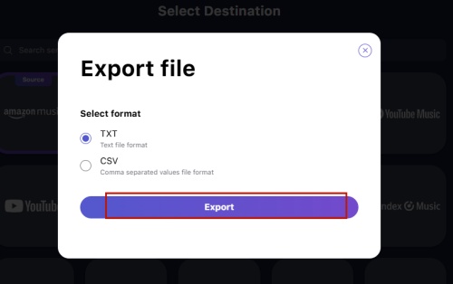 tunemymusic export amazon music library as file