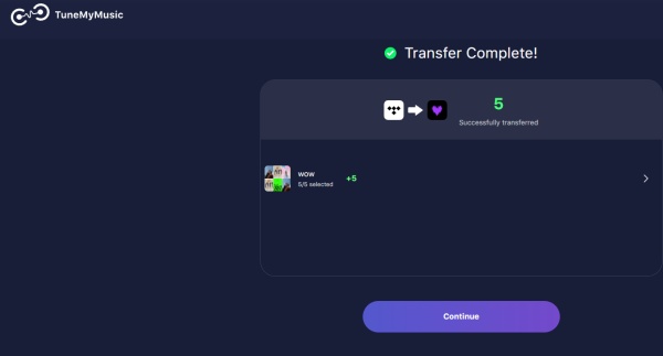 tunemymusic tidal to deezer complete