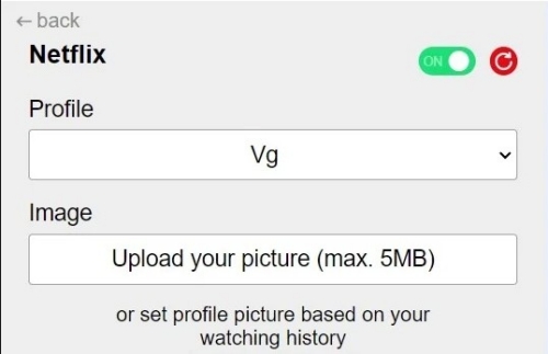 upload netflix profile picture with a browser extension