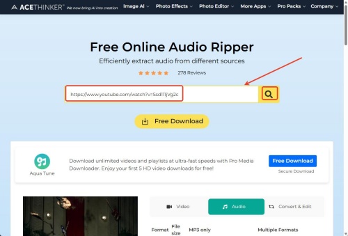 use acethinker to convert youtube video to ogg