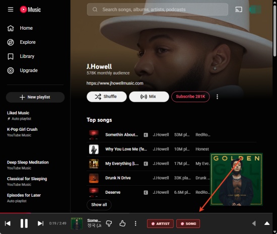 use browser extension to block songs or artists