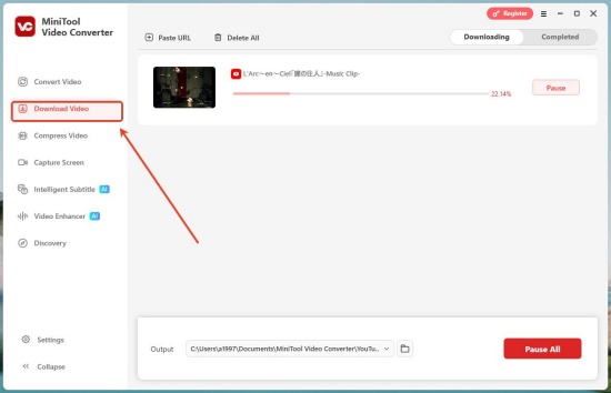 use minitool to download video to mp4
