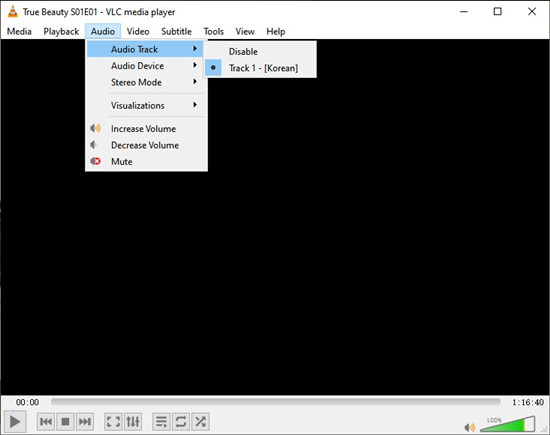 vlc media player audio audio track