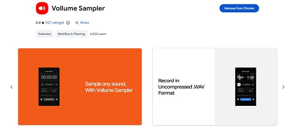 vollume sampler chrome extension