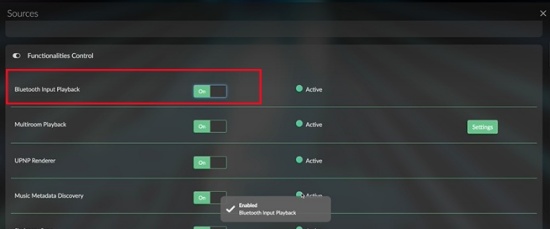 volumio bluetooth input