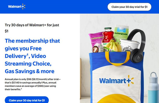 walmart plus free trial