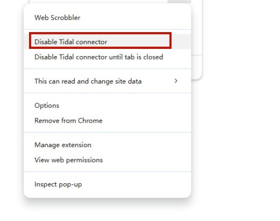 web scrobble disconnect tidal