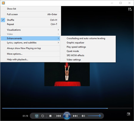 windows media player now playing enhancements