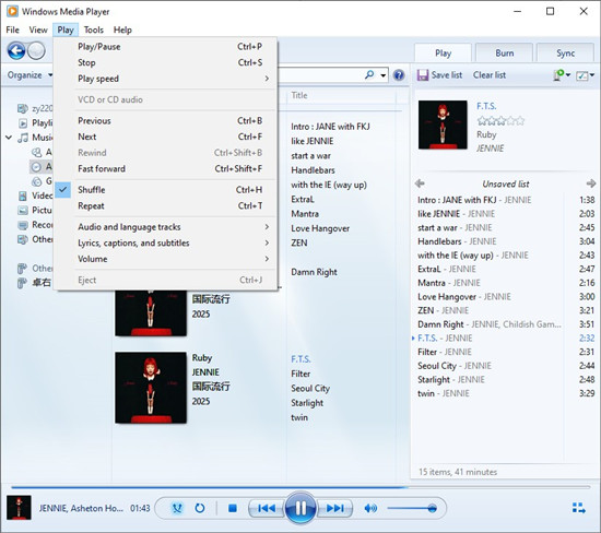 windows media player play