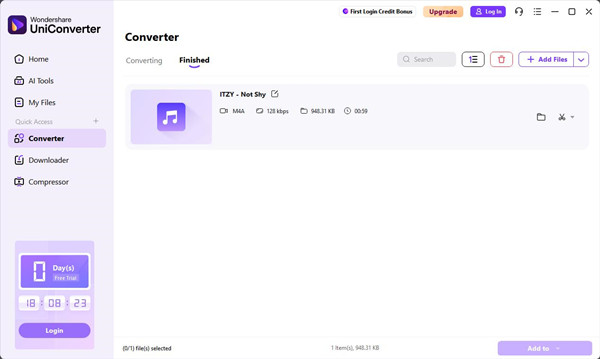 wondersahre uniconverter finished