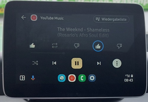youtube music android auto playback controls