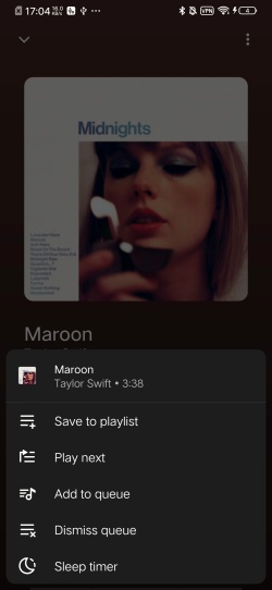 youtube music built in sleep timer