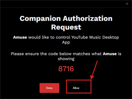 youtube music desktop allow companion authorization
