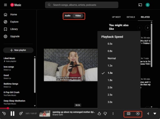 youtube music podcast features
