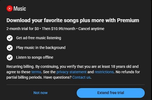 youtube music premium for offline downloads