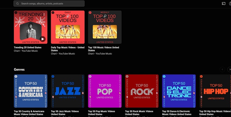 youtube music top charts