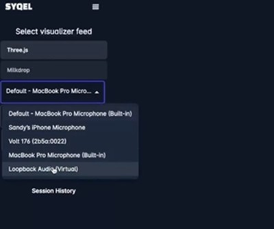 youtube music visualizer routes audio pick