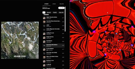 youtube music visualizer routes audio start
