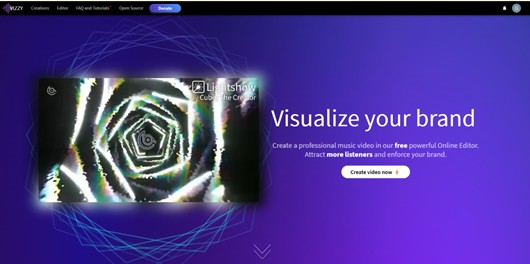 youtube music visualizer vizzy login