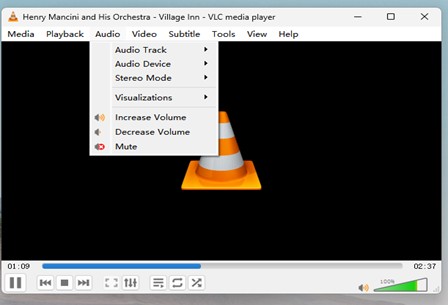 youtube music visualizer vlc audio menu