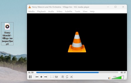 youtube music visualizer vlc play