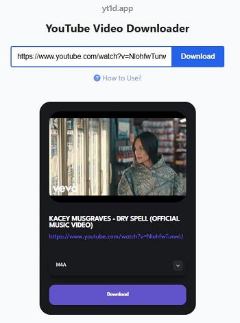 yt1dapp youtube m4a converter
