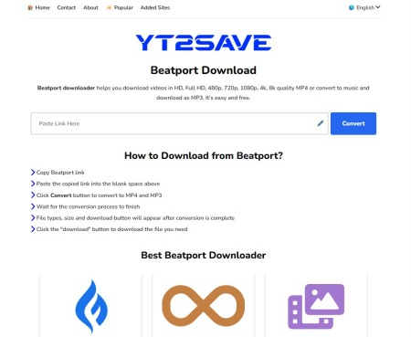 yt2save web page