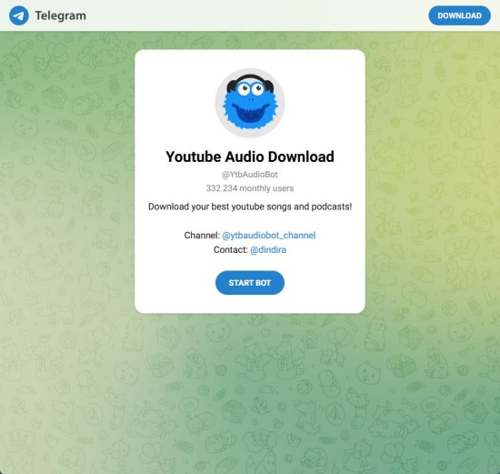 ytbaudiobot start bot on desktop
