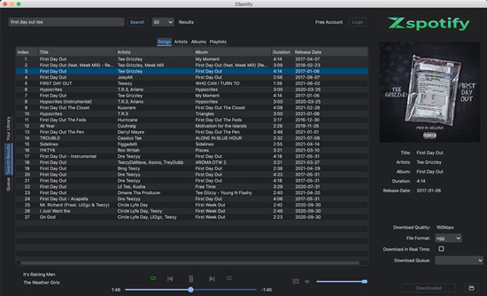 zspotify main interface