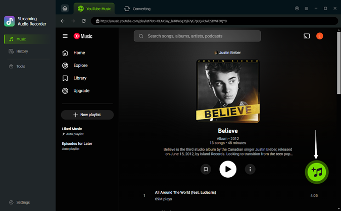 add youtube music songs