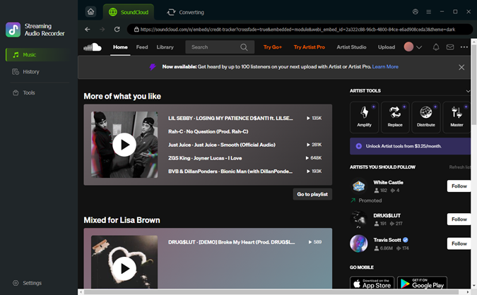browse soundcloud music