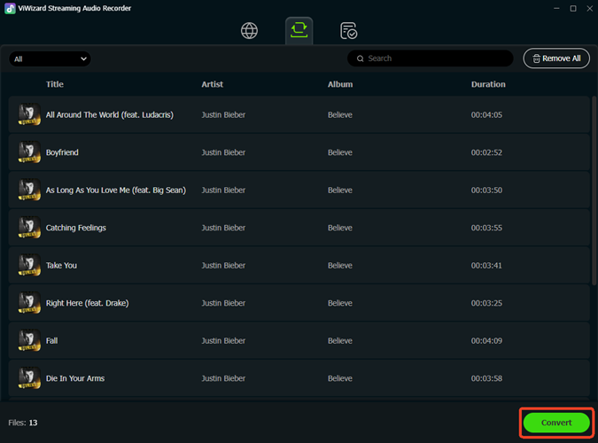 convert youtube music songs
