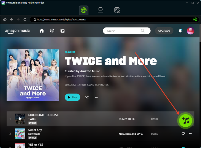 hit add music icon amazon music