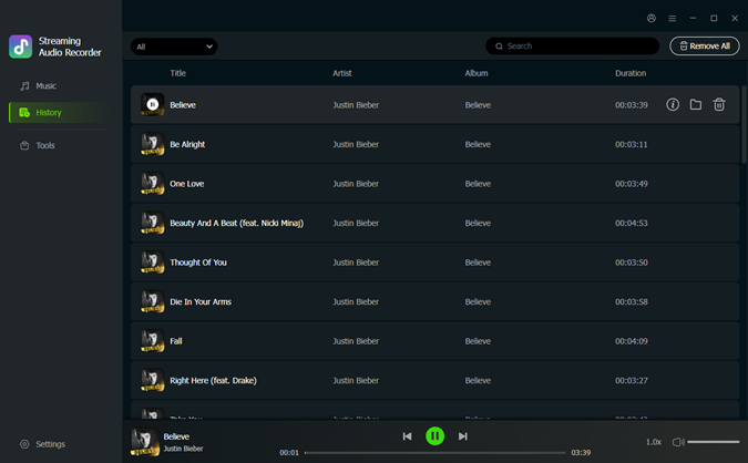 streaming audio recorder play downloaded soundcloud music tracks